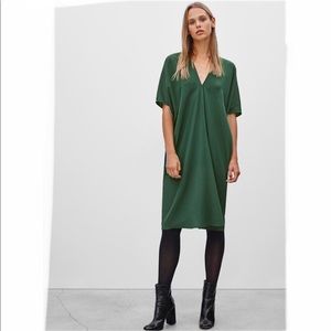 Aritzia Babaton Green Shift Amias Dress